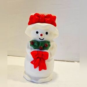 Vintage Avon Mrs. Snowlight Christmas CANDLE Bayberry Fragrance, NEW no Box